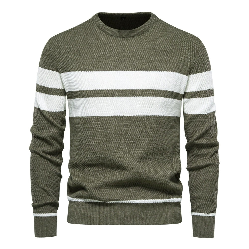 Men's Classic Striped Crewneck Sweater