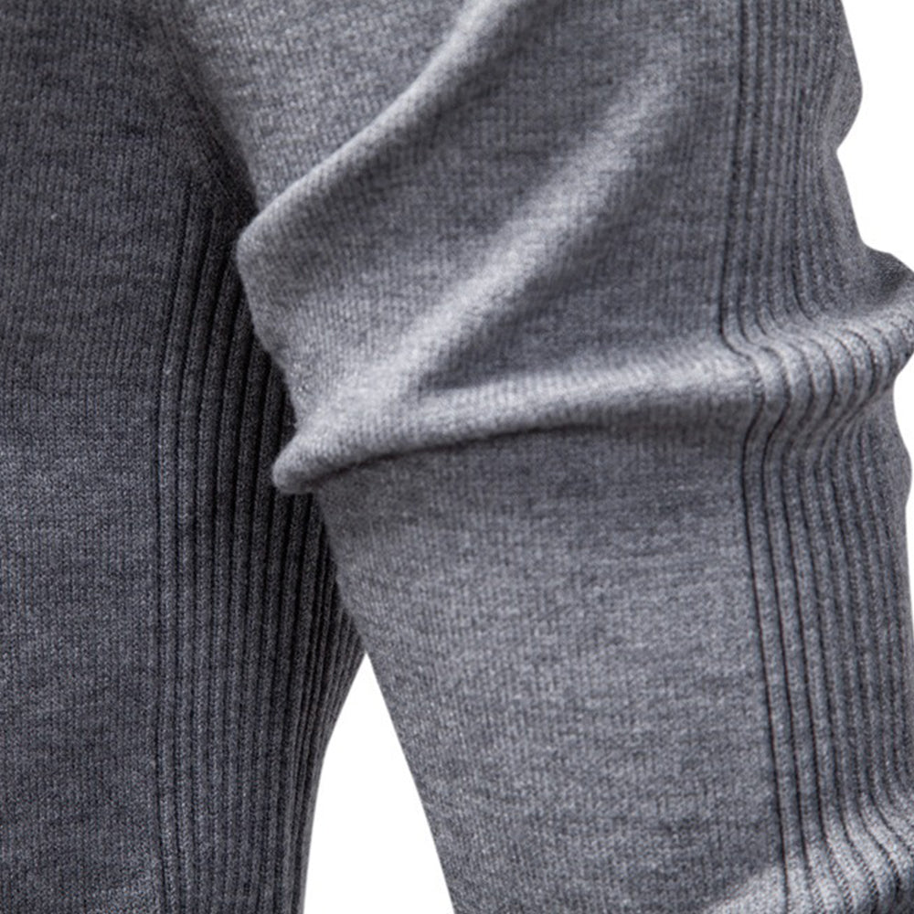 Men's Ribbed Turtleneck Knit Pullover