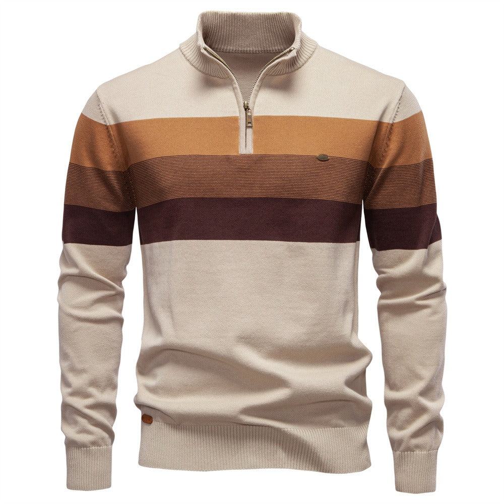 Men's Colorblock Quarter-Zip Pullover