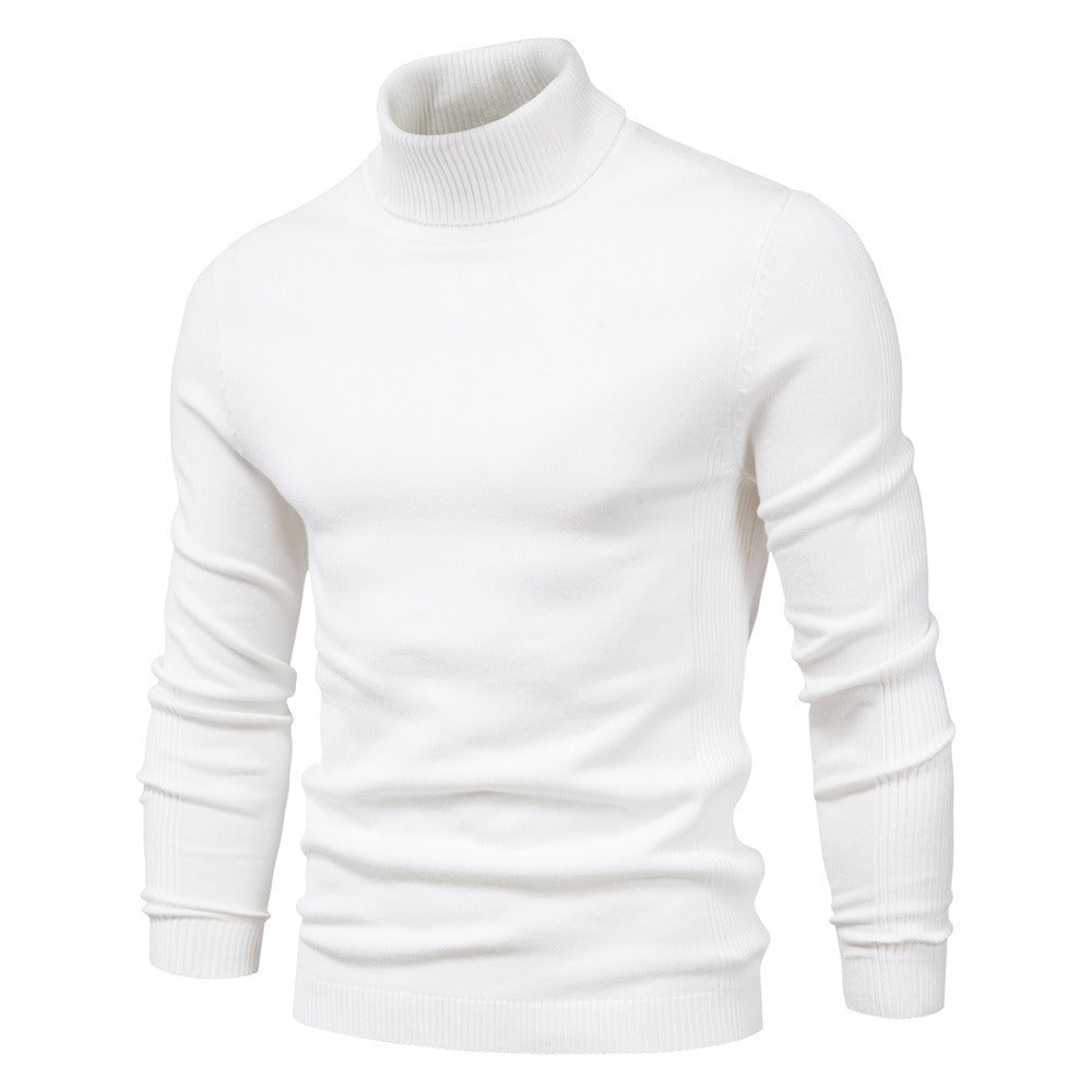 Men's Ribbed Turtleneck Knit Pullover