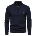 Men's Ribbed Mock Neck Knit Sweater