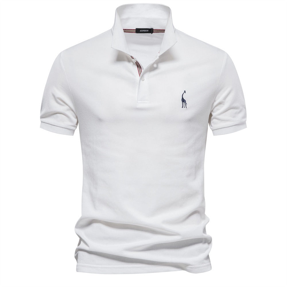 Men’s Deer Embroidered Polo Shirt