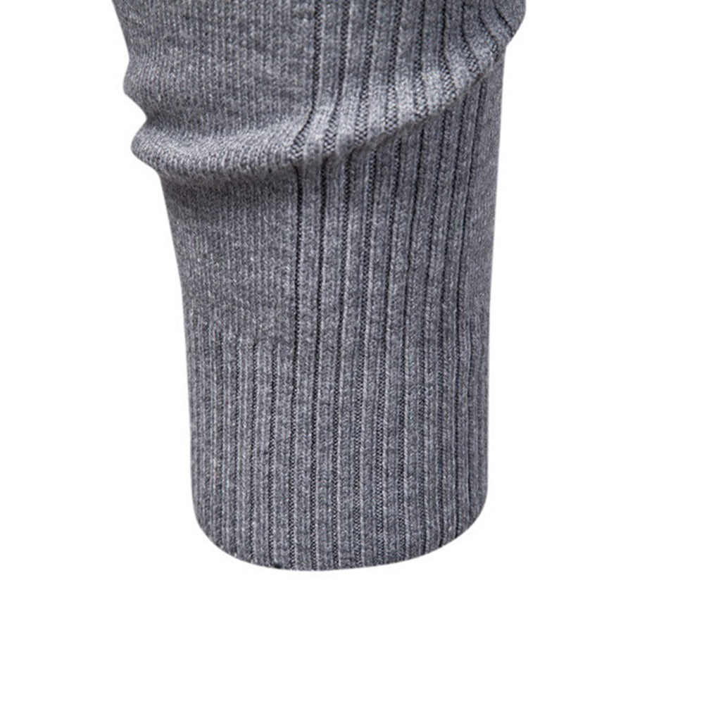 Men's Ribbed Turtleneck Knit Pullover