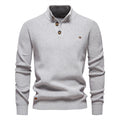 Men's Textured Mock Neck Pullover Sweater