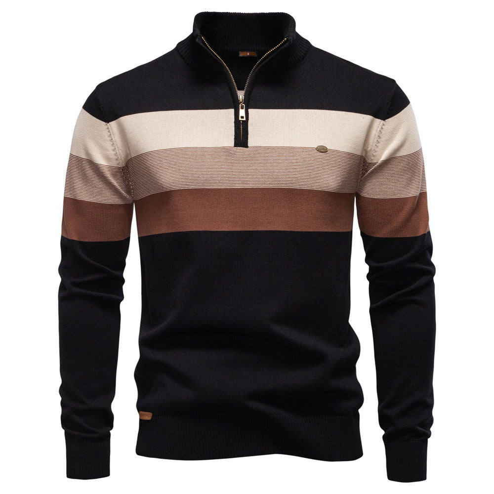 Men's Colorblock Quarter-Zip Pullover