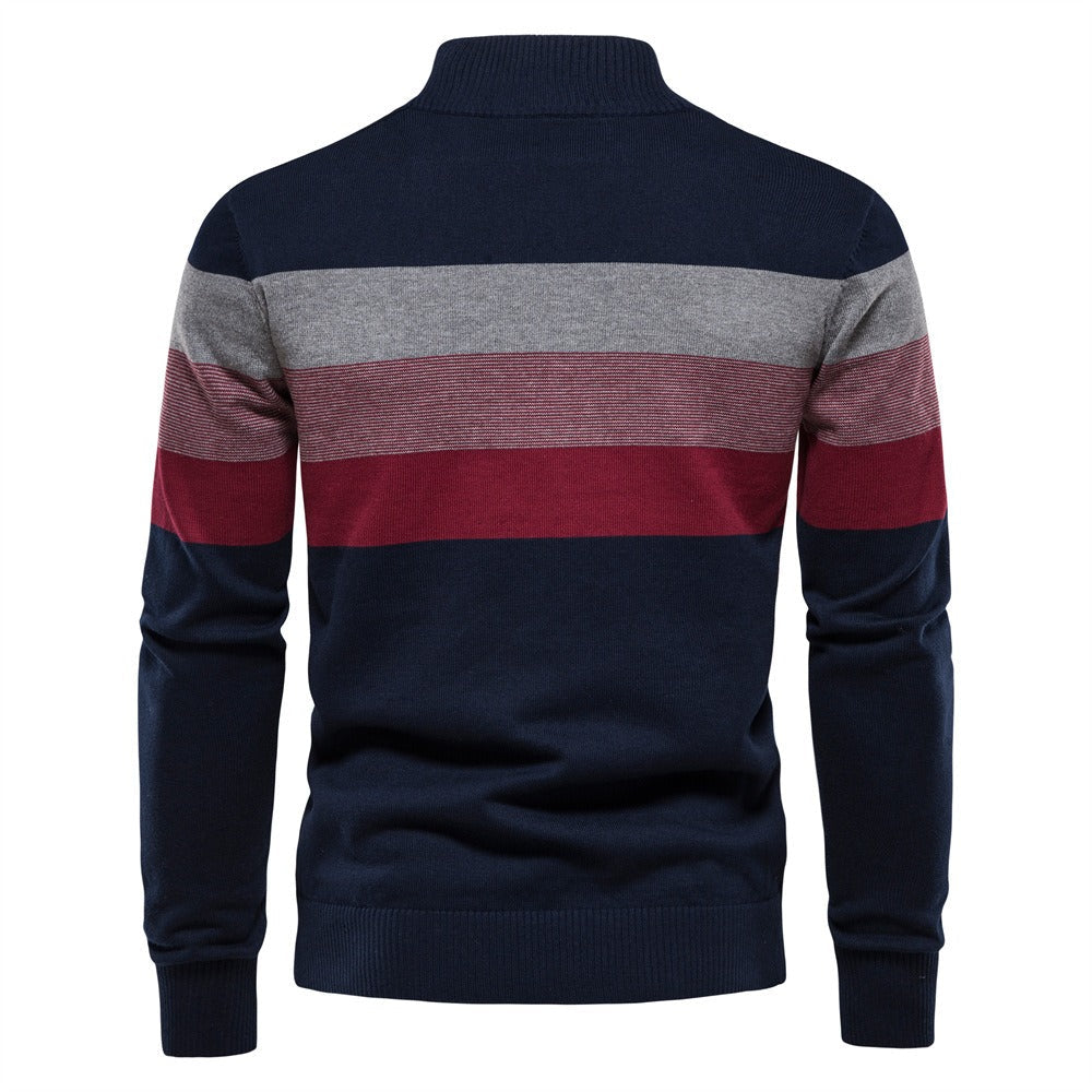 Men's Colorblock Quarter-Zip Pullover