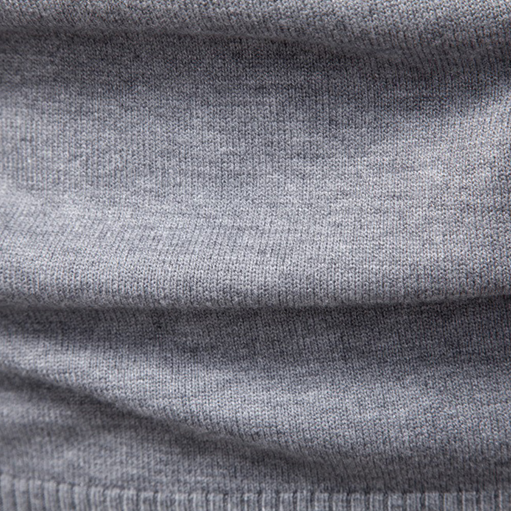 Men's Ribbed Turtleneck Knit Pullover