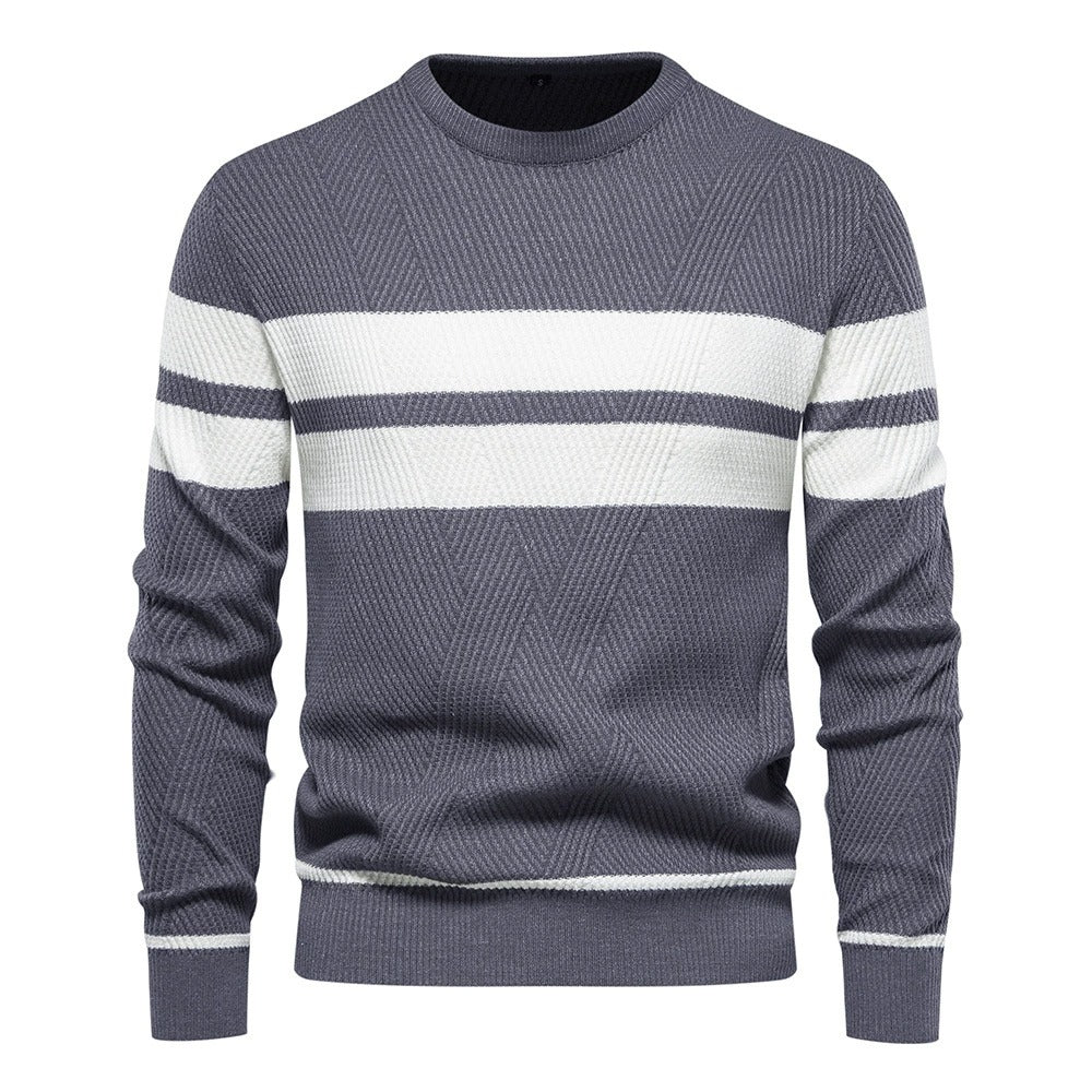 Men's Classic Striped Crewneck Sweater