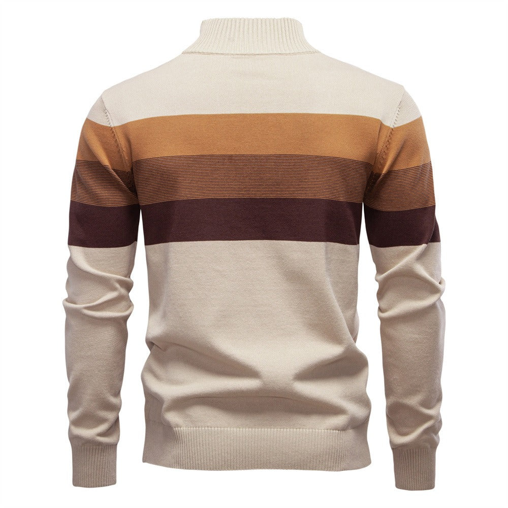 Men's Colorblock Quarter-Zip Pullover