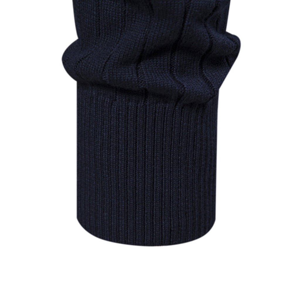 Men's Ribbed Mock Neck Knit Sweater