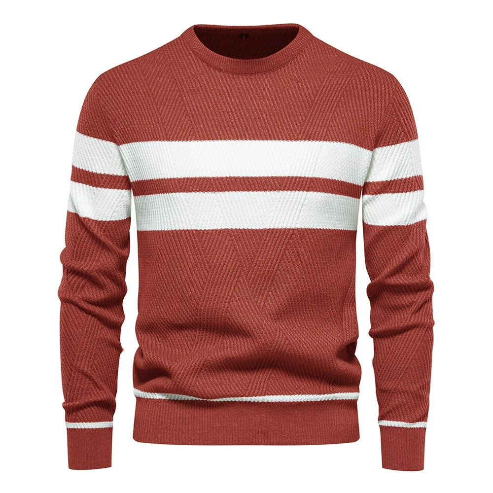Men's Classic Striped Crewneck Sweater