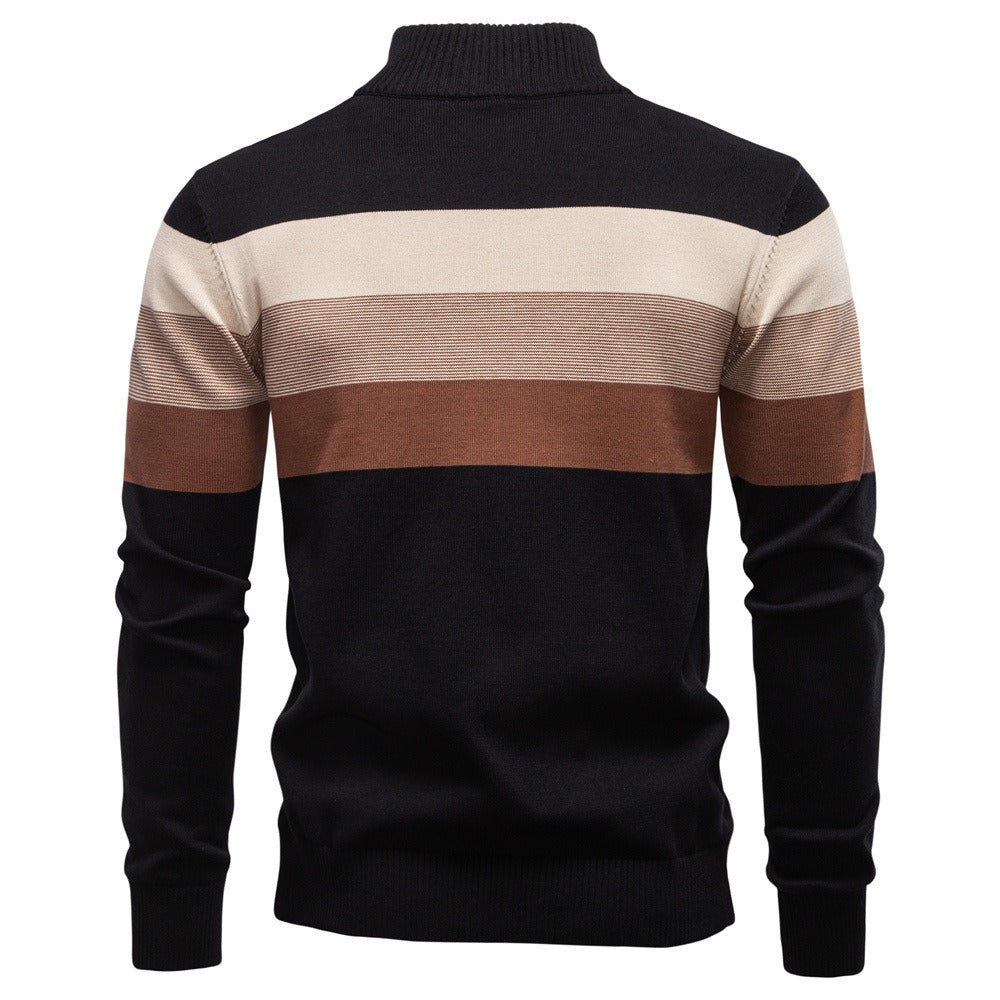 Men's Colorblock Quarter-Zip Pullover