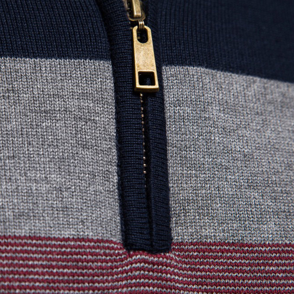 Men's Colorblock Quarter-Zip Pullover